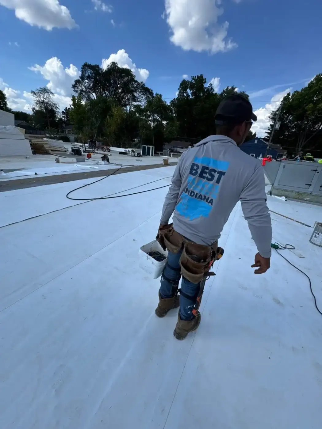 Commercial roofing by Cicero Commercial Roofing near Elwood, IN